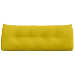 vidaXL Coussin de Dos Jaune 120 x 24 x 50 cm Velours