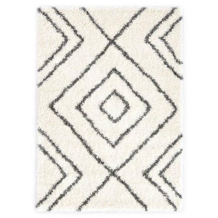 vidaXL Tapis berbère PP Beige et gris 140x200 cm