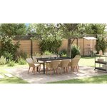 vidaXL Ensemble de salle à manger pour jardin 9 Pièces Beige polyrotin