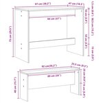 vidaXL Ensemble table à manger et bancs 3 Pièces bois d'ingénierie
