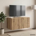 vidaXL Meuble TV mural 59 5 x 31 x 30 cm Chêne artisanal