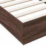 vidaXL Cadre de lit sans matelas chêne marron 90x190cm bois ingénierie