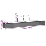 vidaXL Chaise longue double avec coussins noir résine tressée