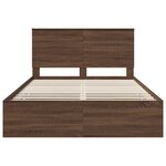 vidaXL Cadre de lit Chêne brun 140 x 200 cm Bois Ingénierie