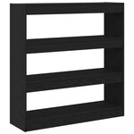 vidaXL Cabinet à livres/Cloison Chêne Noir 100x30x103cm Bois d'ingénierie