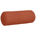 vidaXL Coussins d'accent 2 Pièces Rouge orange Ø 15 x 40 cm