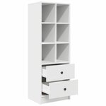 vidaXL Haut Armoire Blanc 45 5 x 34 x 127 cm Bois d'ingénierie