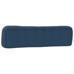 vidaXL Coussin de tête de lit Hvar bleu 200 cm tissu