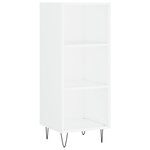 vidaXL Buffet haut Blanc brillant 34 5x34x180 cm Bois d'ingénierie