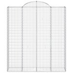 vidaXL Paniers à gabions arqués 18 Pièces 200x50x220/240 cm Fer galvanisé