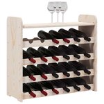 vidaXL Casier à vin et panneau supérieur 67 5x25x60 cm bois pin massif