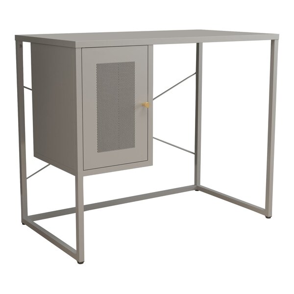Bureau table poste de travail acier 75 x 100 x 50 cm gris 03_0009068