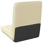 vidaXL Fauteuil de sol ajustable Crème Simili cuir