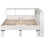 vidaXL Lit bibliothèque sans matelas blanc 120x190 cm bois pin massif