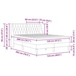 vidaXL Cadre de lit avec matelas Vert foncé 120 x 200 cm Velours