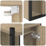 vidaXL Ensemble de mobilier de salle de bain 4 Pièces Chêne sonoma