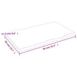 vidaXL Dessus de table bois chêne massif traité bordure assortie