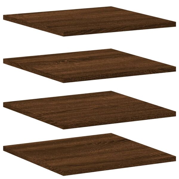 vidaXL Étagères murales 4 Pièces chêne marron 40x40x1 5cm bois ingénierie