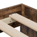 vidaXL Cadre de Lit de Rangement Chêne Fumé 100x200 cm