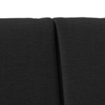 vidaXL Tête de lit capitonnée Noir 200 cm Pin massif