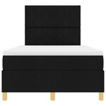 vidaXL Lit Box Spring avec Matelas & LED Noir 120x200 cm Tissu