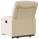 vidaXL Fauteuil inclinable Crème Tissu