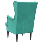 vidaXL Fauteuil Turquoise Velours