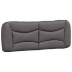 vidaXL Lit avec matelas gris 120x200 cm similicuir