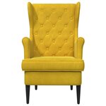 vidaXL Fauteuil Jaune Velours