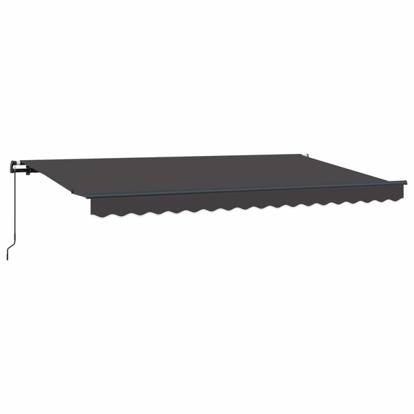 vidaXL Auvent rétractable Anthracite 350 x 200 cm tissu
