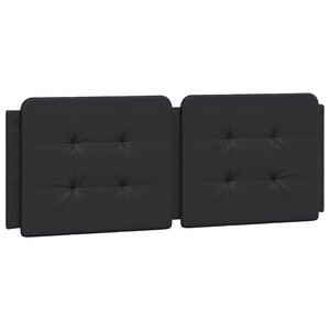 vidaXL Coussin de tête de lit Zadar noir 140 cm similicuir