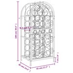 vidaXL Casier à bouteilles 33 bouteilles noir 45x36x100 cm fer forgé