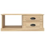 vidaXL Table basse Chêne sonoma 90x50x35 cm Bois d'ingénierie
