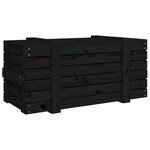 vidaXL Boîte de rangement Noir 91x40 5x42 cm Bois massif de pin