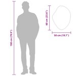 vidaXL Miroir mural Noir 60x50 cm