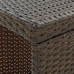 vidaXL Table de bar avec rangement Marron 120x60x110 cm Résine tressée