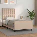 vidaXL Cadre de lit avec tête de lit Cappuccino 90x190 cm Similicuir