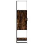 vidaXL Buffet haut chêne fumé 35 5x35x139 cm bois d'ingénierie métal