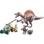 PLAYMOBIL 71820 - Spinosaure  chercheur et véhicule à grue pivotante
