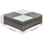 vidaXL Salon de jardin 6 Pièces avec coussins résine tressée gris