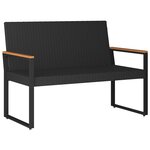 vidaXL Banc extérieur 2 -Seater 107 x 61 x 80 cm polyrotin