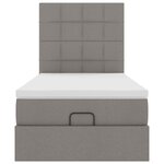 vidaXL Cadre de lit ottoman avec matelas taupe 80x200 cm tissu