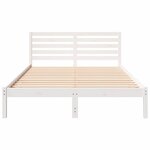 vidaXL Cadre de lit Blanc 140 x 210 cm Bois massif en pin