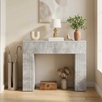 vidaXL Table basse Gris béton 102 x 35 x 75 cm Bois d'ingénierie