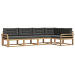 vidaXL Ensemble de canapés d'extérieur 4 Pièces Blanc et anthracite