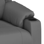 vidaXL Fauteuil de massage électrique Gris Similicuir