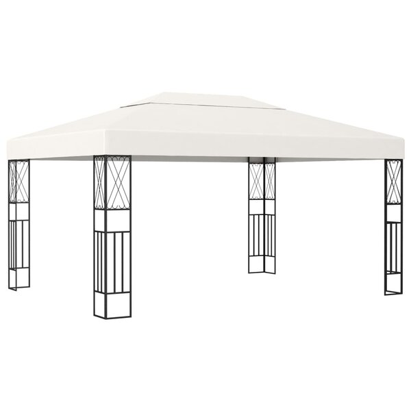 vidaXL Tonnelle 3x4 m Crème Tissu