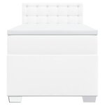 vidaXL Sommier à lattes de lit avec matelas Blanc 90x190 cm Similicuir