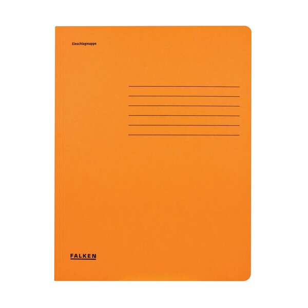 Chemise À Rabats Carte Recyclée A4 - Orange - X 25 - Falken