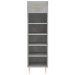 vidaXL Armoire à chaussures gris béton 30x35x105 cm bois d'ingénierie